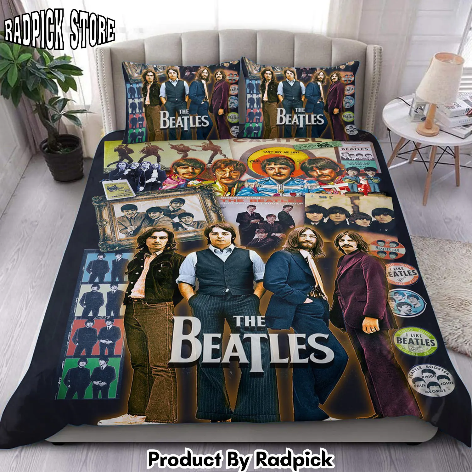 Radpick the beatles legend all over printed bedding set q220202 rp3271392